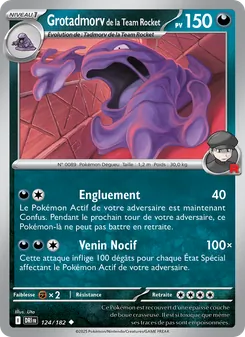 Carte Pokémon Grotadmorv de la Team Rocket 124 — Rivalités Destinées