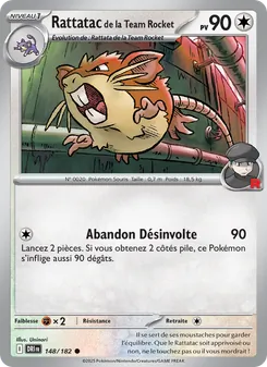 Carte Pokémon Rattatac de la Team Rocket 148