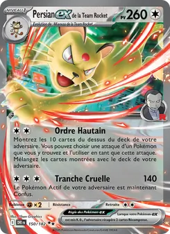 Carte Pokémon Persian-ex de la Team Rocket 150