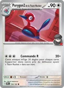 Carte Pokémon Porygon2 de la Team Rocket 154