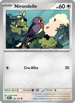 Carte Pokémon Nirondelle 156