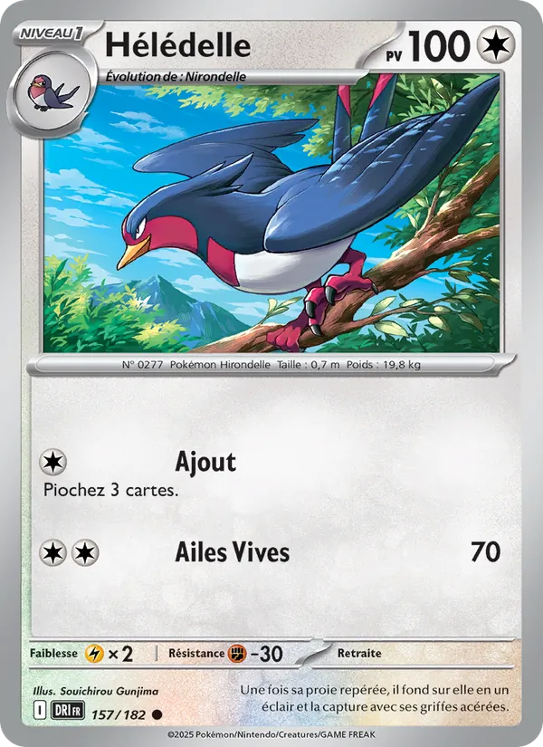 Carte Pokémon Hélédelle 157/182 de l'extension Rivalités Destinées