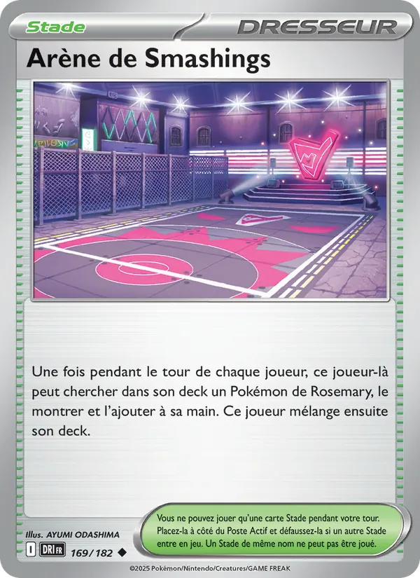 Carte Pokémon Arène de Smashings 169/182 de l'extension Rivalités Destinées