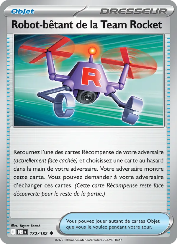 Carte Pokémon Robot-bêtant de la Team Rocket 172/182 de l'extension Rivalités Destinées