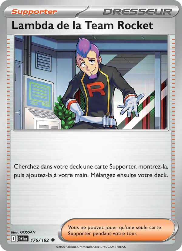 Carte Pokémon Lambda de la Team Rocket 176/182 de l'extension Rivalités Destinées