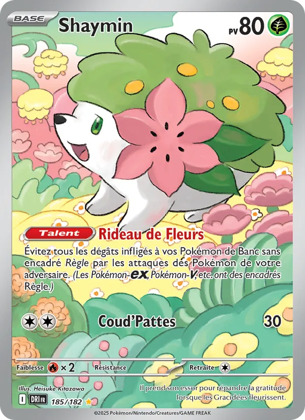 Carte Pokémon Shaymin 185/182 de l'extension Rivalités Destinées