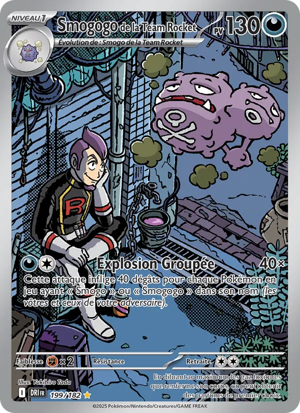Carte Pokémon Smogogo de la Team Rocket 199/182 de l'extension Rivalités Destinées
