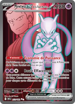 Carte Pokémon Mewtwo-ex de la Team Rocket 213