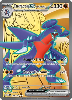Carte Pokémon Carchacrok-ex de Cynthia 215