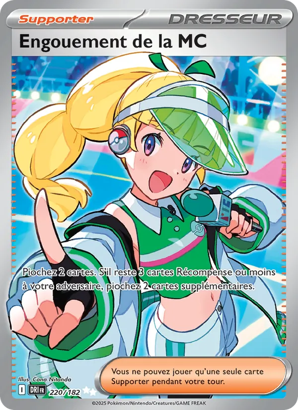 Carte Pokémon Engouement de la MC 220/182 de l'extension Rivalités Destinées