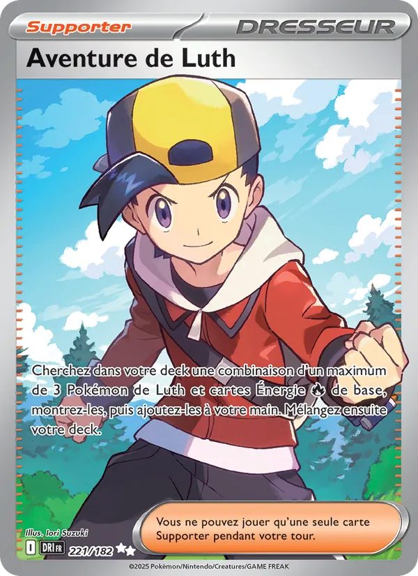 Carte Pokémon Aventure de Luth 221/182 de l'extension Rivalités Destinées