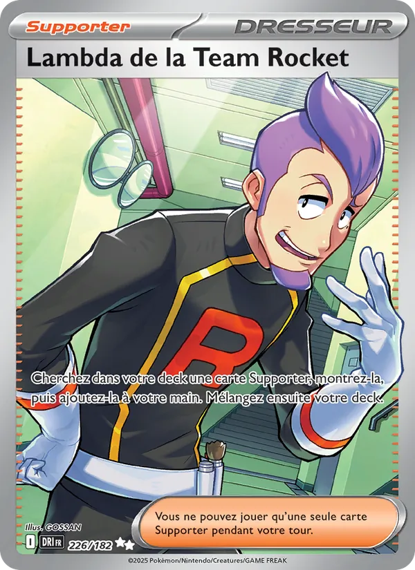 Carte Pokémon Lambda de la Team Rocket 226/182 de l'extension Rivalités Destinées