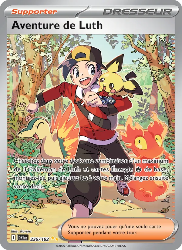 Carte Pokémon Aventure de Luth 236/182 de l'extension Rivalités Destinées