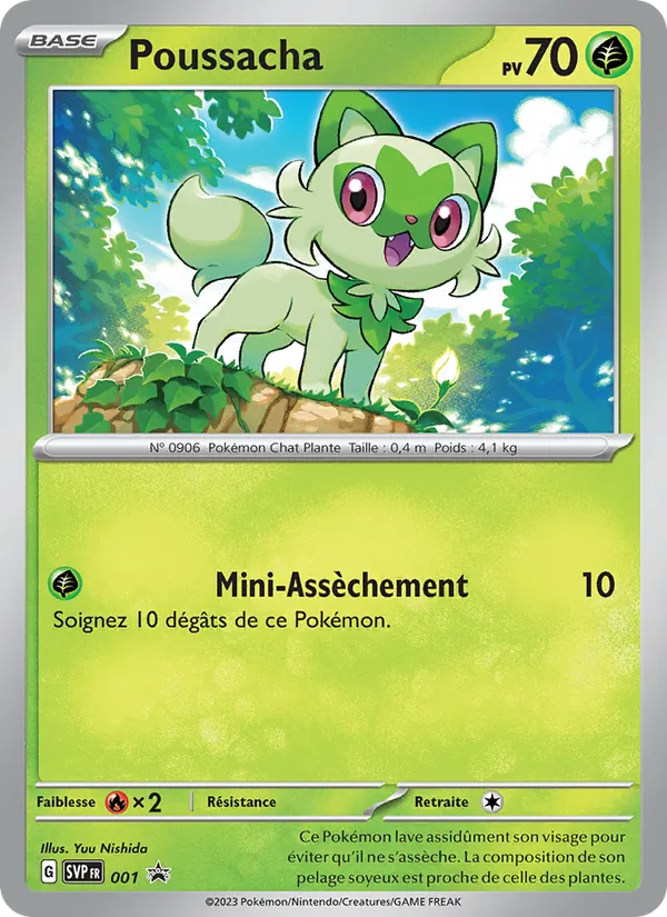 Carte Pokémon Poussacha 001/225 de l'extension SVP Black Star Promos