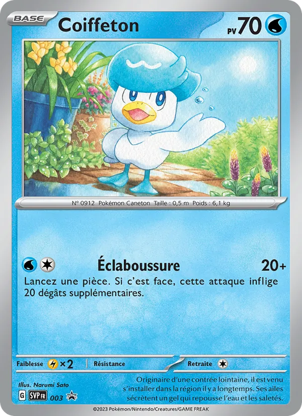 Carte Pokémon Coiffeton 003/225 de l'extension SVP Black Star Promos