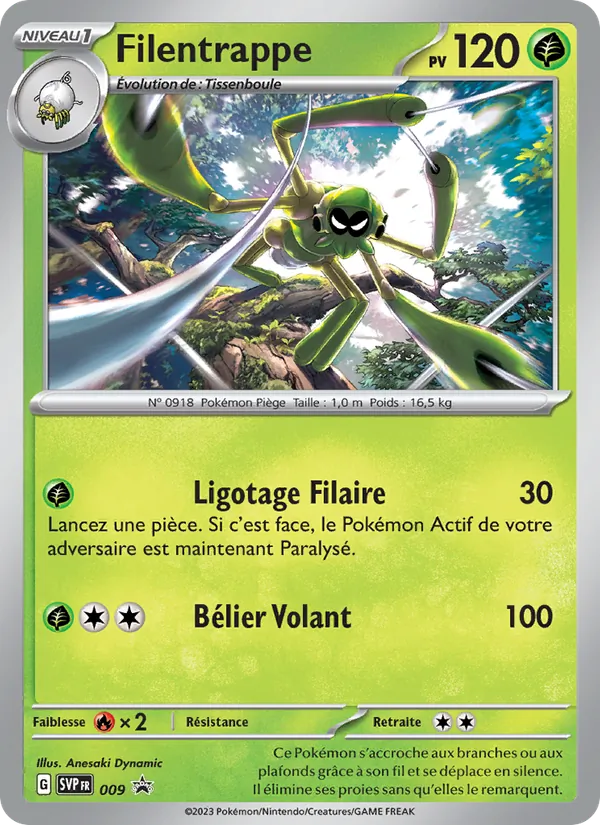 Carte Pokémon Filentrappe 009/225 de l'extension SVP Black Star Promos