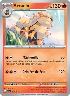 Carte Pokémon Arcanin 011