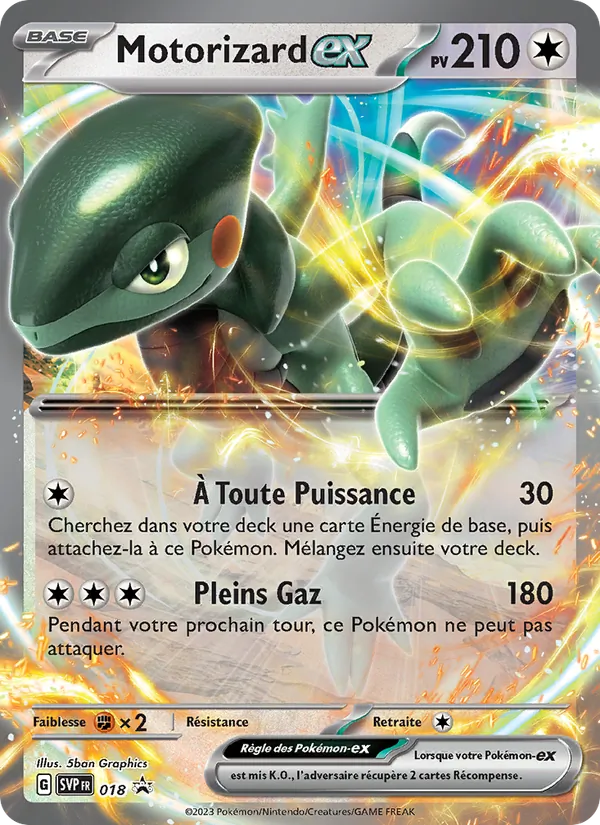 Carte Pokémon Motorizard-ex 018/225 de l'extension SVP Black Star Promos