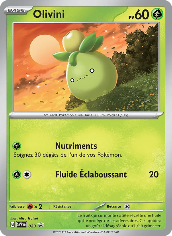 Carte Pokémon Olivini 023/225 de l'extension SVP Black Star Promos