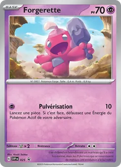 Carte Pokémon Forgerette 025