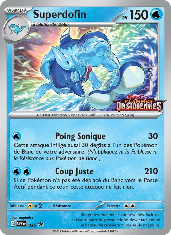 Carte Pokémon Superdofin 036/225 de l'extension SVP Black Star Promos