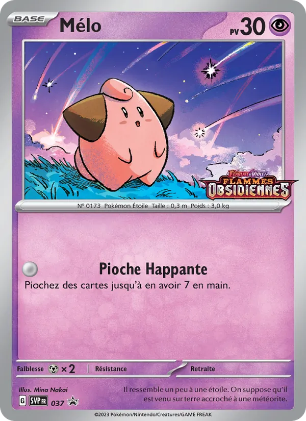 Carte Pokémon Mélo 037/225 de l'extension SVP Black Star Promos