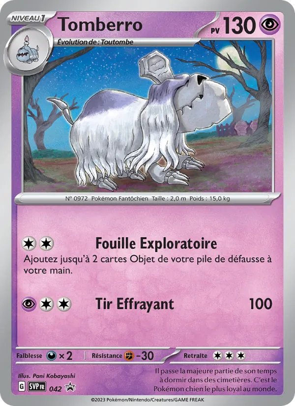 Carte Pokémon Tomberro 042/225 de l'extension SVP Black Star Promos