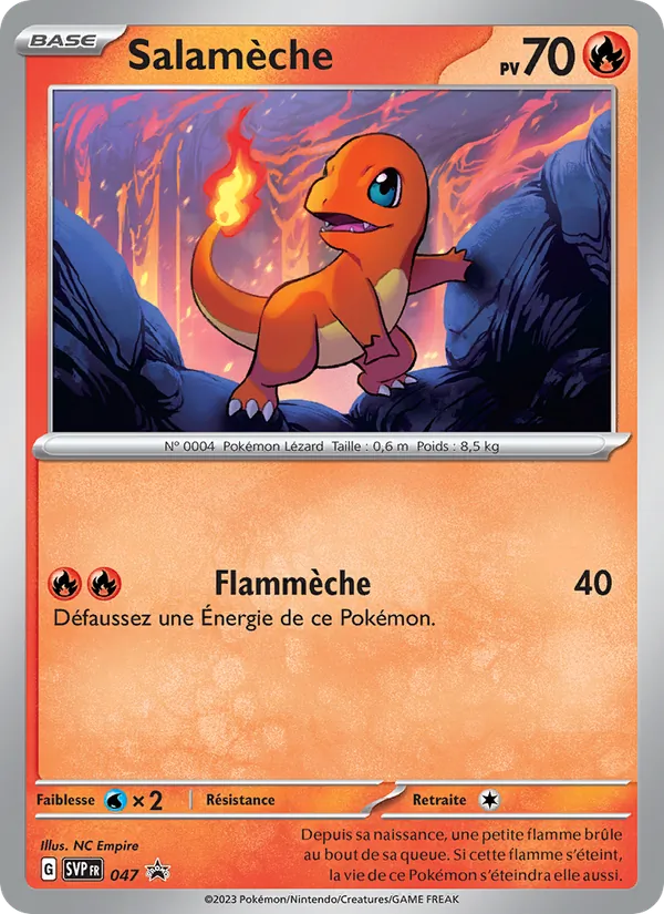 Carte Pokémon Salamèche 047/225 de l'extension SVP Black Star Promos
