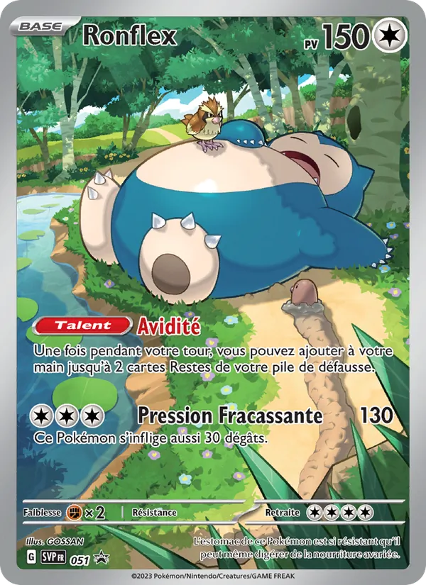 Carte Pokémon Ronflex 051/225 de l'extension SVP Black Star Promos