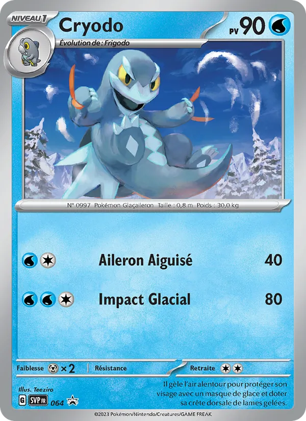 Carte Pokémon Cryodo 064/225 de l'extension SVP Black Star Promos