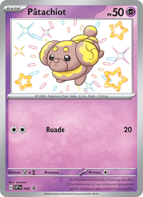 Carte Pokémon Pâtachiot 069/225 de l'extension SVP Black Star Promos