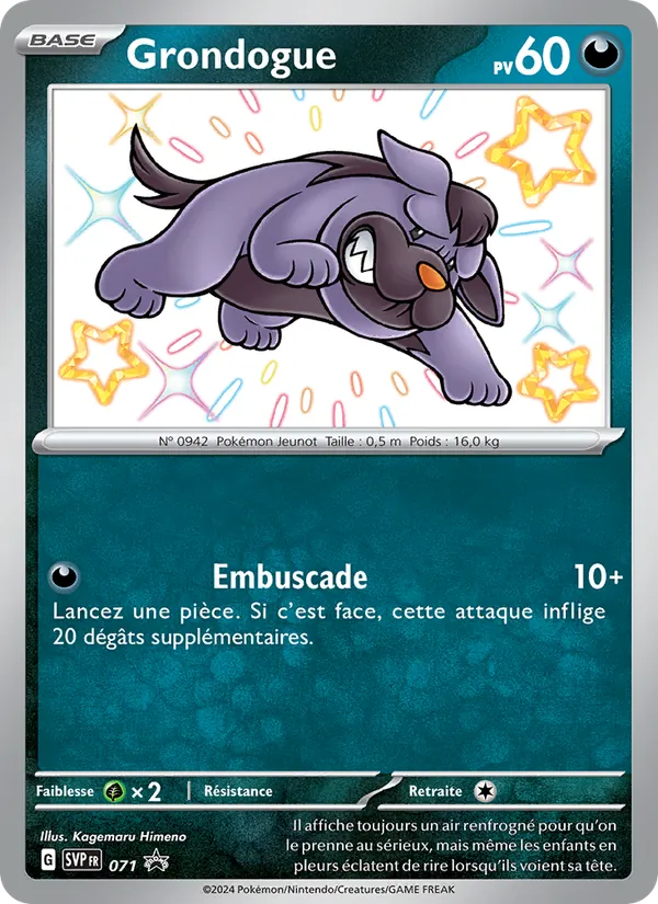 Carte Pokémon Grondogue 071/225 de l'extension SVP Black Star Promos