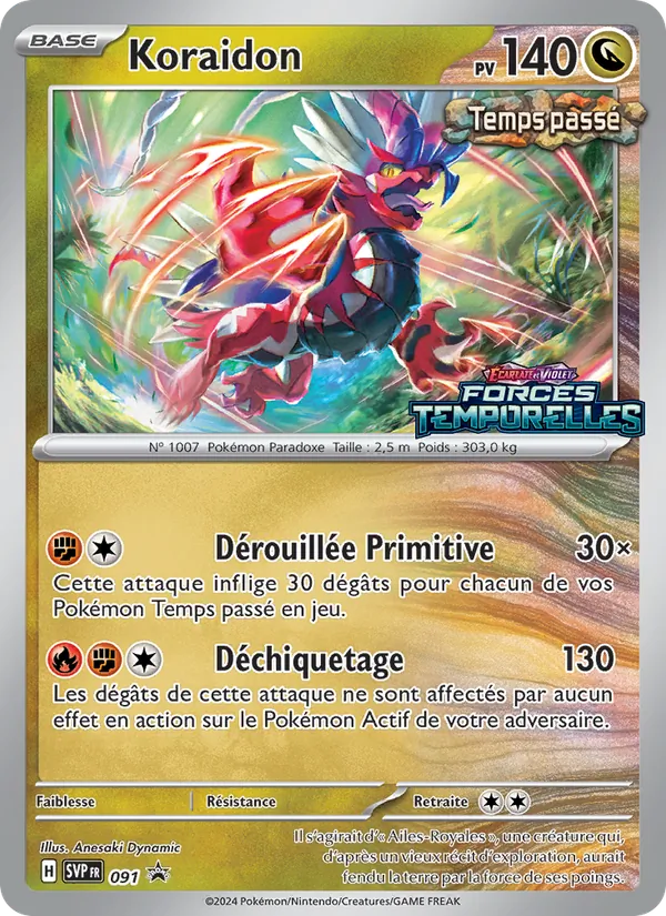 Carte Pokémon Koraidon 091/225 de l'extension SVP Black Star Promos