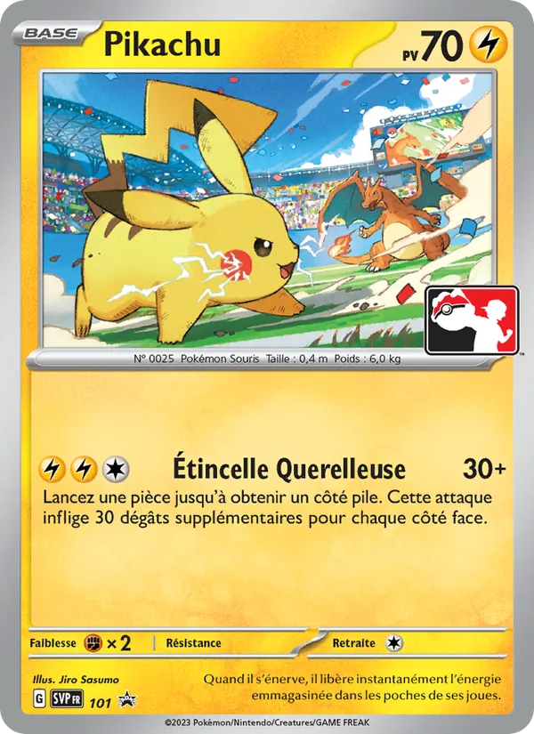 Carte Pokémon Pikachu 101/225 de l'extension SVP Black Star Promos