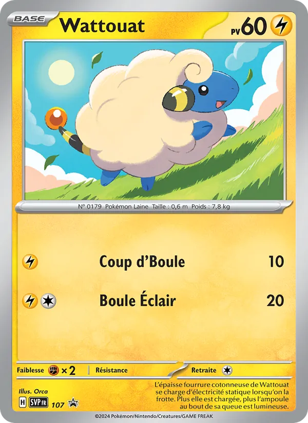 Carte Pokémon Wattouat 107/225 de l'extension SVP Black Star Promos