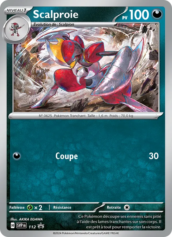 Carte Pokémon Scalproie 112/225 de l'extension SVP Black Star Promos