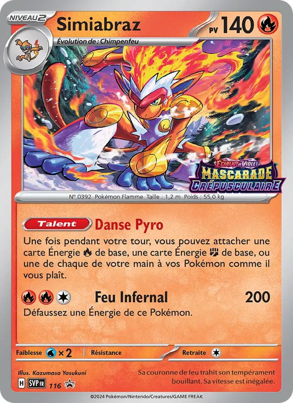 Carte Pokémon Simiabraz 116/225 de l'extension SVP Black Star Promos
