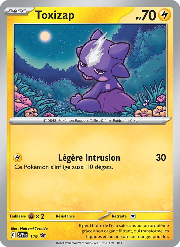 Carte Pokémon Toxizap 119/225 de l'extension SVP Black Star Promos