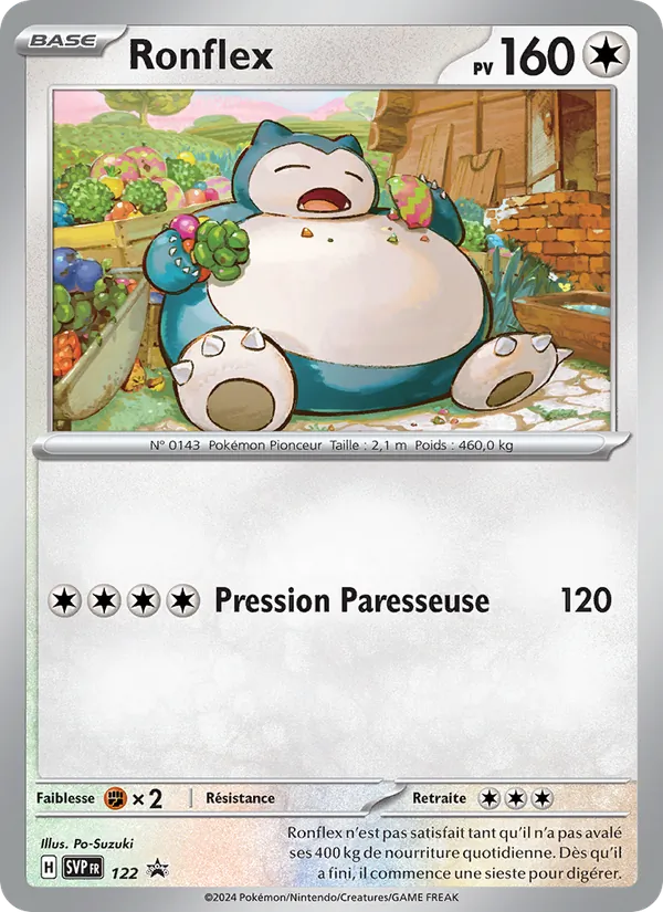 Carte Pokémon Ronflex 122/225 de l'extension SVP Black Star Promos