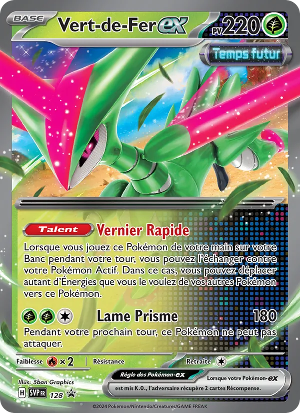 Carte Pokémon Vert-de-Fer-ex 128/225 de l'extension SVP Black Star Promos