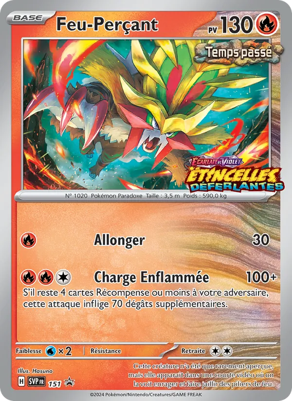 Carte Pokémon Feu-Perçant 151/225 de l'extension SVP Black Star Promos