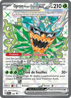 Carte Pokémon Ogerpon Masque Turquoise-ex 166