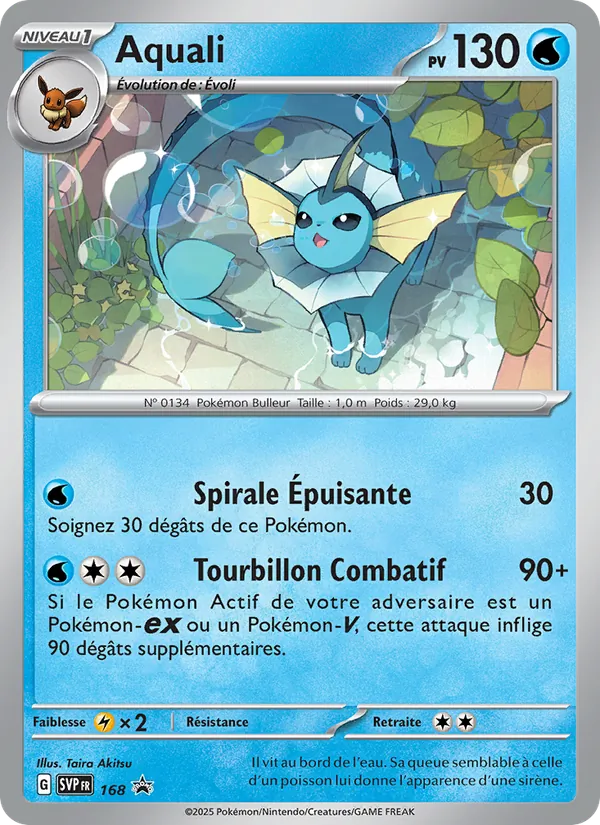 Carte Pokémon Aquali 168/225 de l'extension SVP Black Star Promos