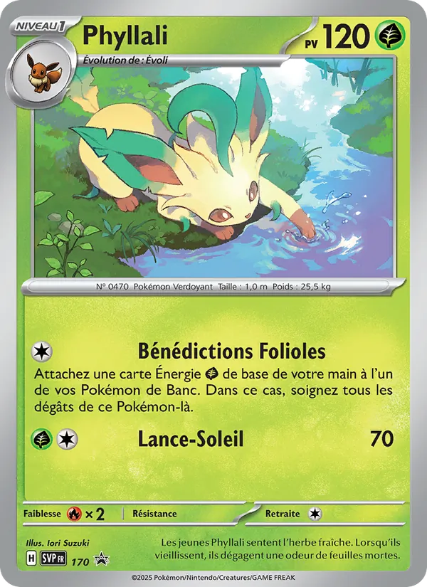 Carte Pokémon Phyllali 170/225 de l'extension SVP Black Star Promos