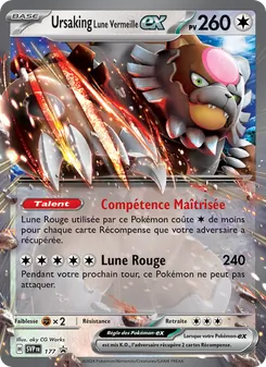 Carte Pokémon Ursaking Lune Vermeille-ex 177