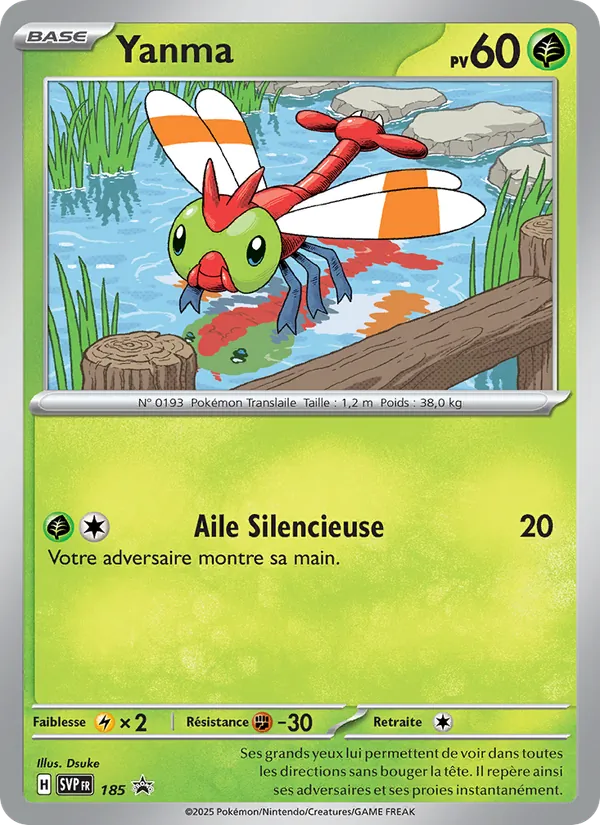 Carte Pokémon Yanma 185/225 de l'extension SVP Black Star Promos