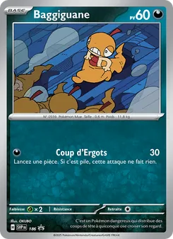 Carte Pokémon Baggiguane 186