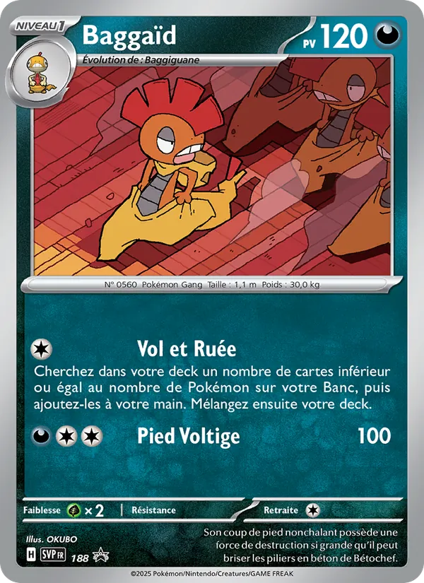 Carte Pokémon Baggaïd 188/225 de l'extension SVP Black Star Promos