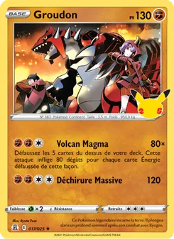 Carte Pokémon Groudon 17 — Célébrations