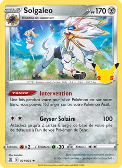 Carte Pokémon Solgaleo 21 — Célébrations